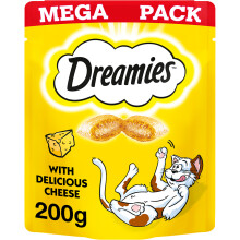 Dreamies Cat Treats with Cheese Mega Pack (200g) (Pack of 2)