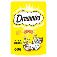 Dreamies Cat Treats with Delicious Cheese (60g) - Pack of 2