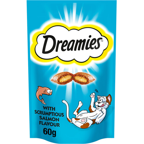 Dreamies Cat Treats with Salmon 60g (PACK OF 2)