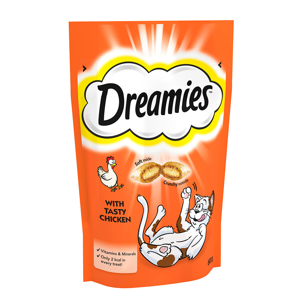 Dreamies Cat Treats with Tasty Chicken (60g) - Pack of 2-image-OPC-PH58ZZ5-NEW