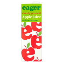 Eager Cloudy Pressed Apple Juice 1L Pack of 8