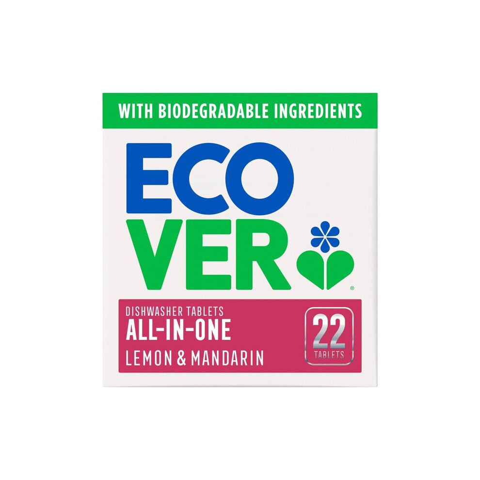 Ecover All-In-One Dishwasher Tablets (22) - Pack of 2