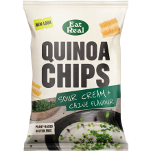 Eat Real Quinoa Sour Cream & Chive Flavoured Chips 80g - Pack of 6