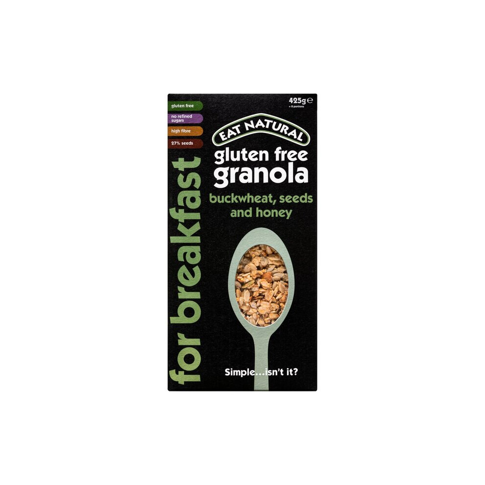 Eat Natural Gluten Free Buckwheat & Honey Super Granola 425G - Pack Of 4
