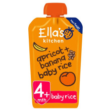 Ella's Kitchen Organic Bananas, Apricots & Baby Rice 4mth+ (120g) - Pack of 6