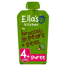 Ella's Kitchen Organic Broccoli, Pears & Peas Stage 1 120g - Pack of 6