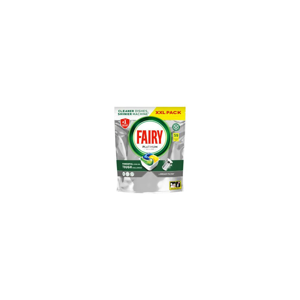 Fairy Platinum Dishwasher Tablets Lemon 51 Per Pack