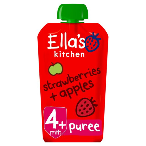 Ella'S Kitchen Strawberries + Apples Stage 1 From 4 Months 120G