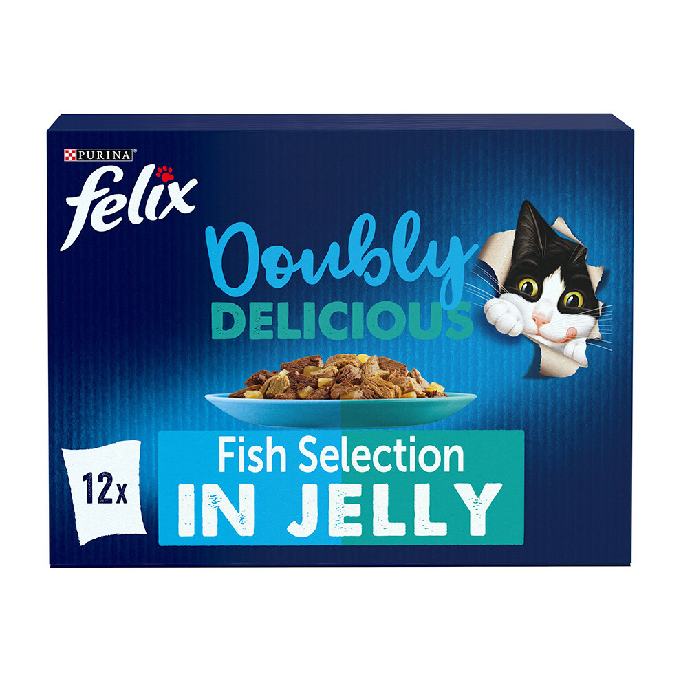 Felix As Good As It Looks Doubly Delicious Fish In Jelly - Pouch (12X85g)