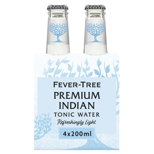 Fever Tree Naturallly Light Indian Tonic Water (4x200ml)