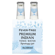 Fever Tree Naturallly Light Indian Tonic Water (4x200ml) - Pack of 2