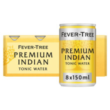 Fever-Tree Premium Indian Tonic Water Cans 8 x 150ml (Pack of 2)