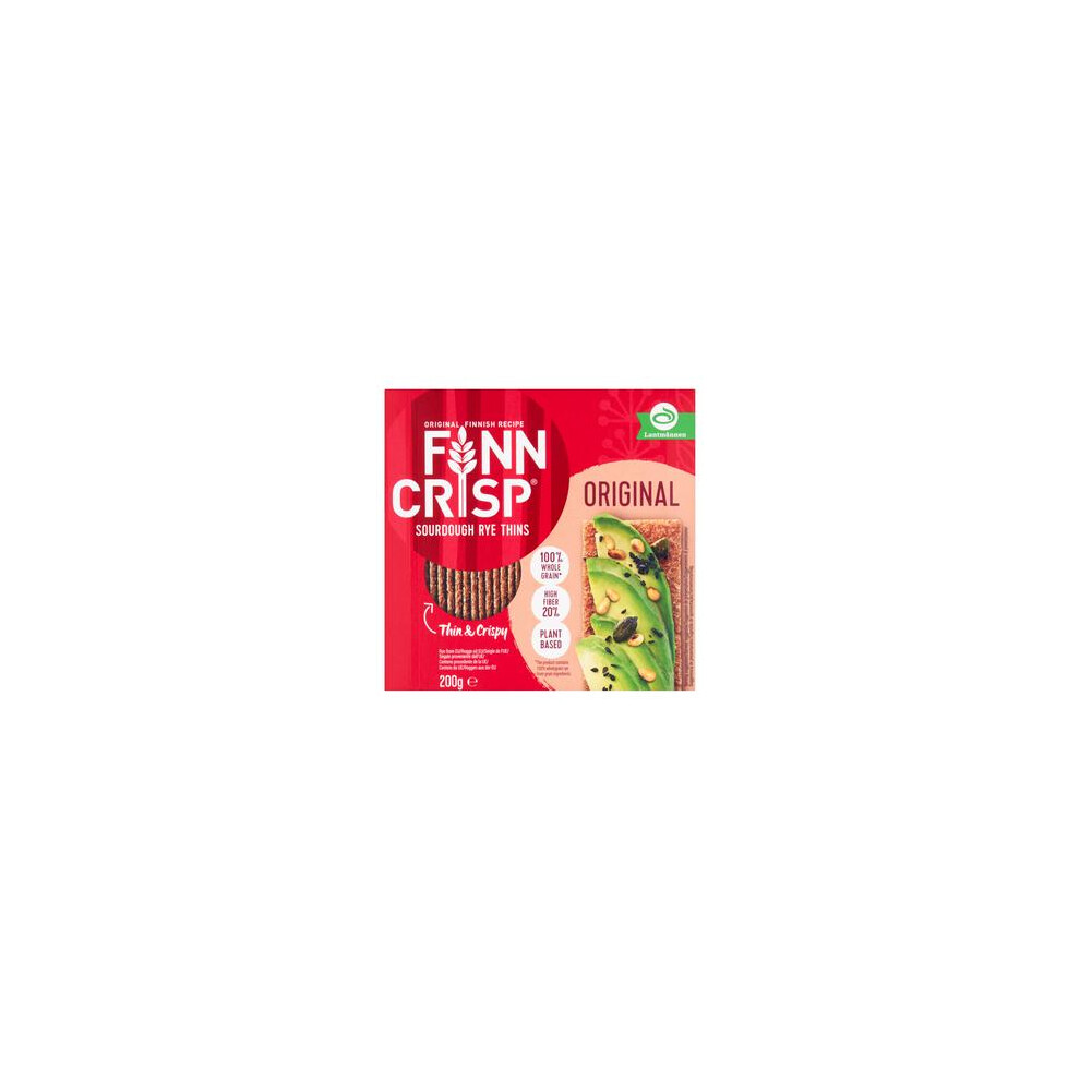 Finn Crisp Original Rye Thin Crispbread (200G) - Pack Of 2