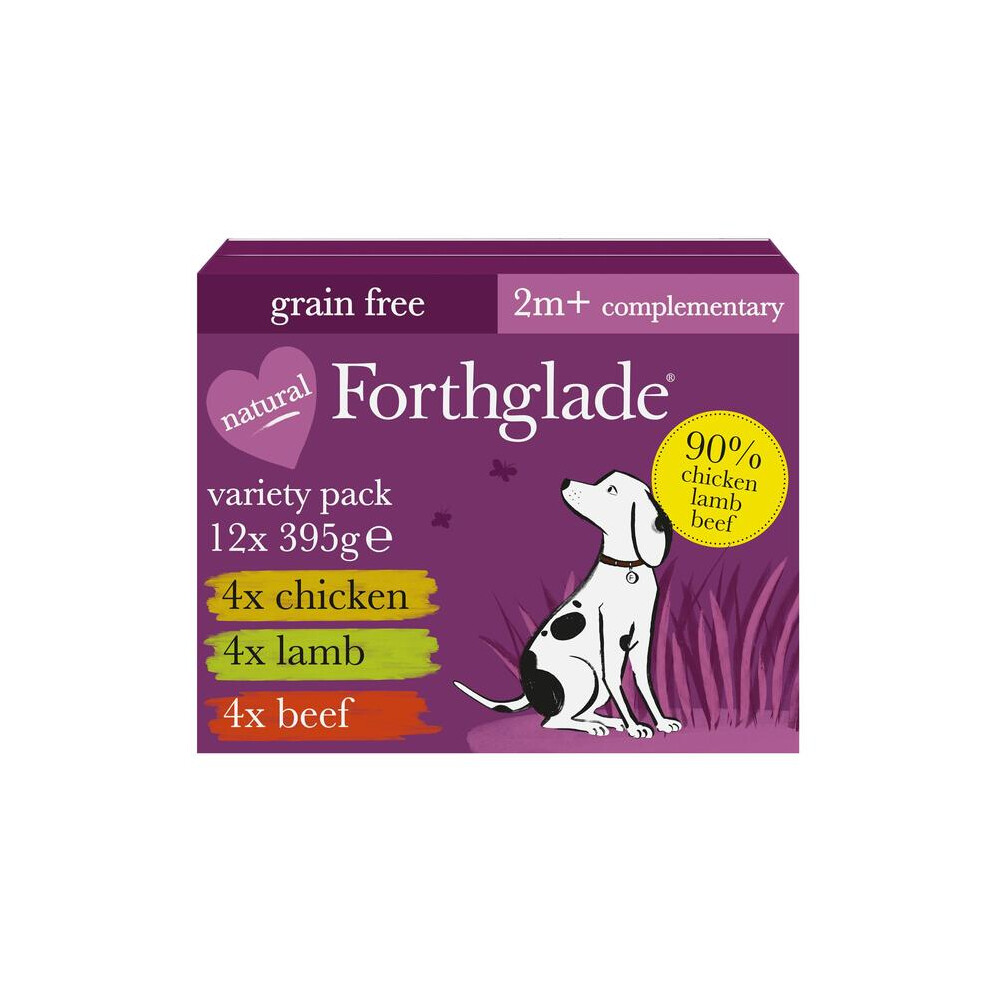 Forthglade Just Multicase (Chicken, Lamb And Beef) Free 12 X 395G Grain