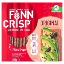 Finn Crisp Harvest Slims Rye Crispbread 200g - Pack of 2