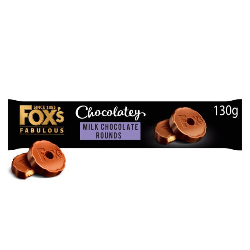 Foxs Milk Chocolate Chocolatey Biscuits 130g (Pack of 2)