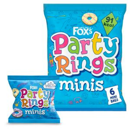 Fox's Mini Party Rings 6 x 25g