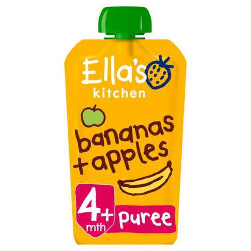 Ella'S Kitchen Apples + Bananas Stage 1 From 4 Months 120G