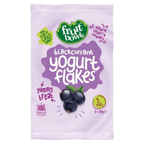Fruit Bowl Blackcurrant Yoghurt Flakes 5x18g