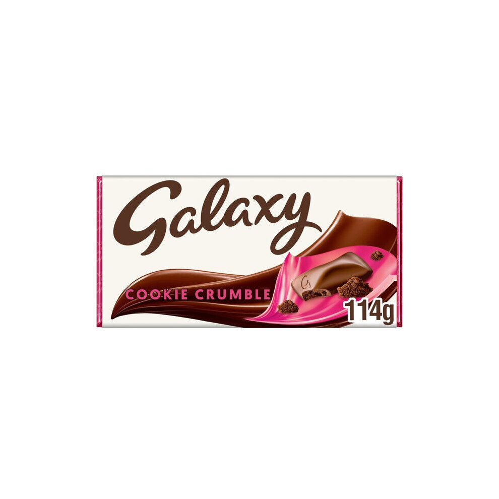 Galaxy Cookie Crumble Large Block 114G - Pack Of 6