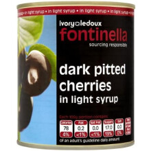 Fontinella Dark Pitted Cherries in Light Syrup 810g Pack of 6