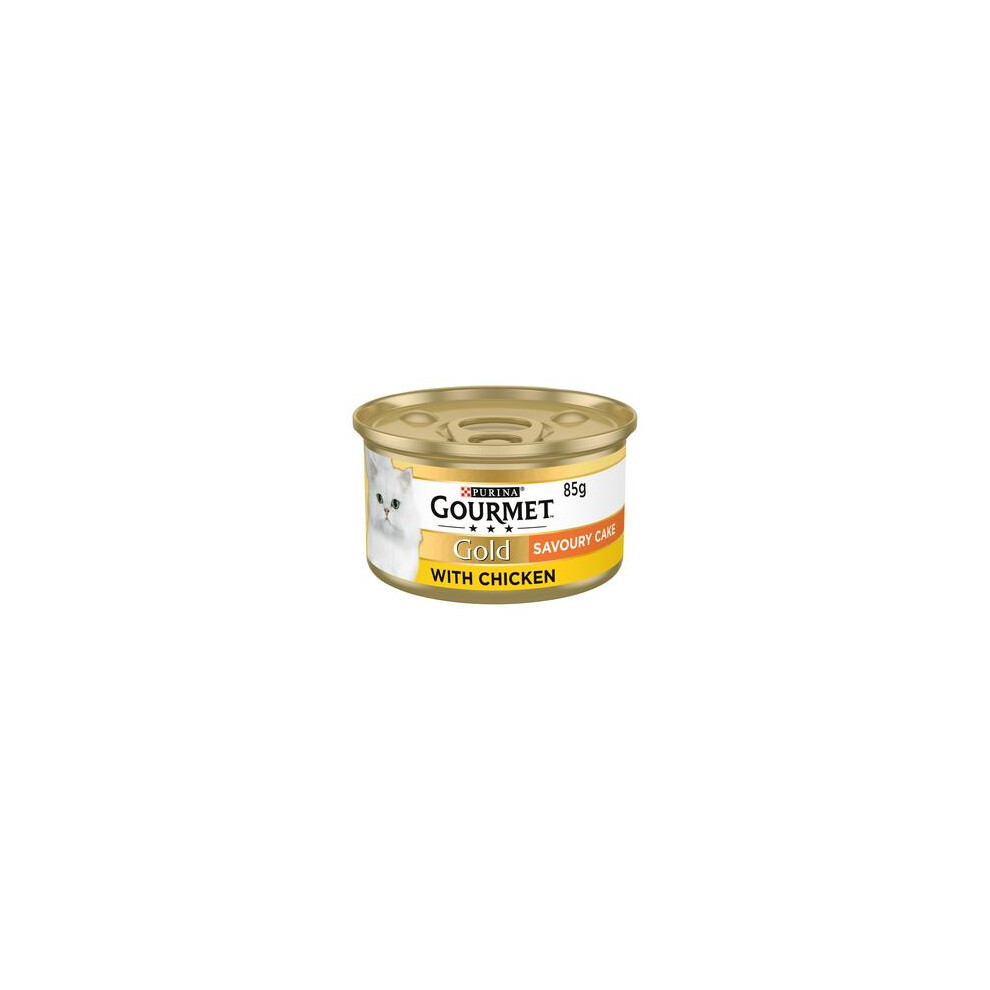 Gourmet Savoury Cake Adult Cat With Chicken 85G Gold