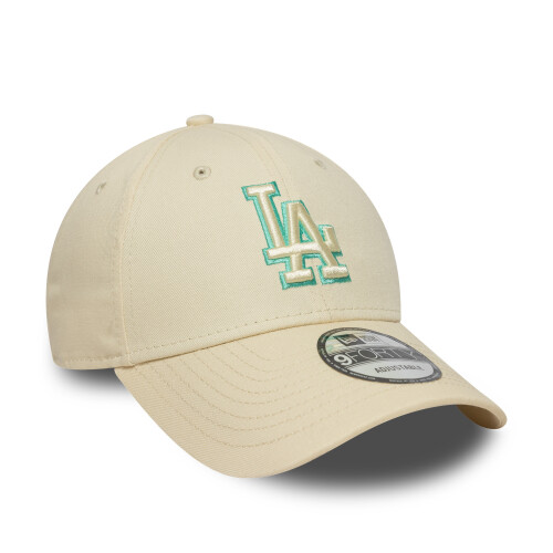 New Era LA Dodgers Team Outline Cream 9FORTY Strapback Cap 2