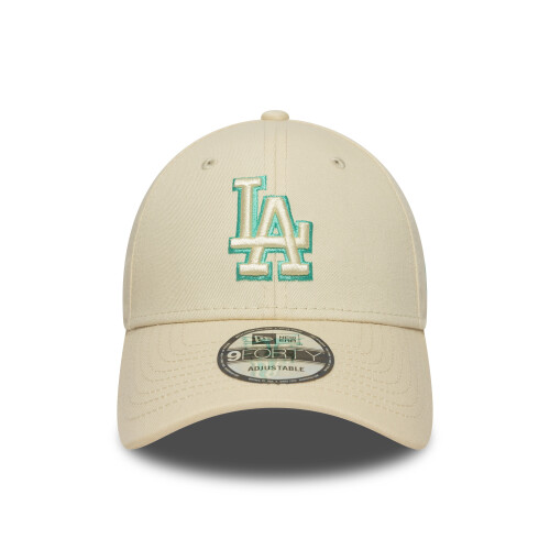 New Era LA Dodgers Team Outline Cream 9FORTY Strapback Cap 1