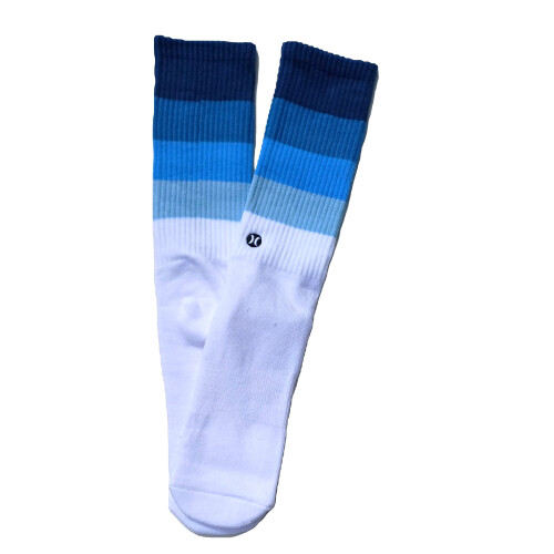 Chaussettes mi-mollet Hurley H2O Dri Stripe UK40-43 Blanc