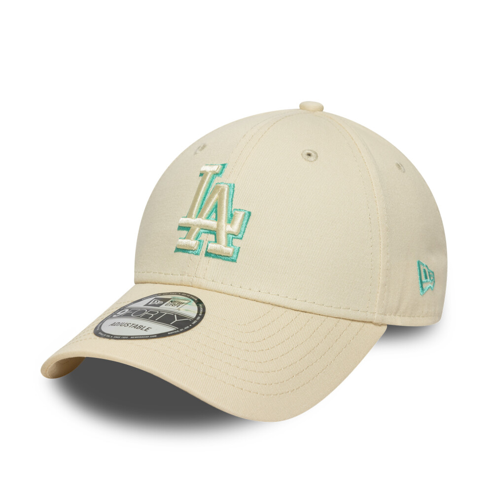 New Era La Dodgers Team Outline 9Forty Strapback Cap Cream
