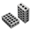 2 st/par 23-håls precisionsblock 25-50-75 mm 5
