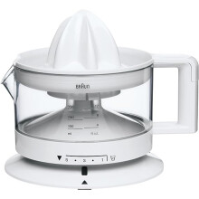 Braun House Hold CJ3000 Electric Citrus Press, 350 ml Bowl with Scale, Adjustable Pulp Control, Automatic Start/Stop, Cable Storage