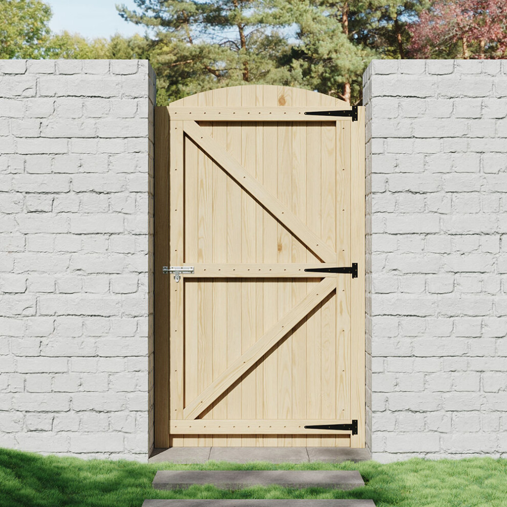 Arch Top Strong Garden Gate with Latch, 90cm W x 6cm D x 180cm H