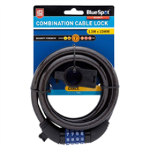 Blue Spot Tools Combination Cable Lock 1.5m x 15mm - Black