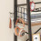 Ladder Bookshelf Tall Industrial Storage Shelf 7