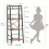 Ladder Bookshelf Tall Industrial Storage Shelf 2