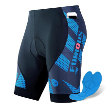(As show, One size) Breathable Cycling Shorts Men 4D Padded Shockproof Bike Shorts Quick Dry Half Pants