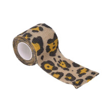 (As show, One size) m Self Adhesive Tape Nail Wrap Tapes Flower Leopard Pattern 5cm Wide Non-woven Fabric Elastic Bandag