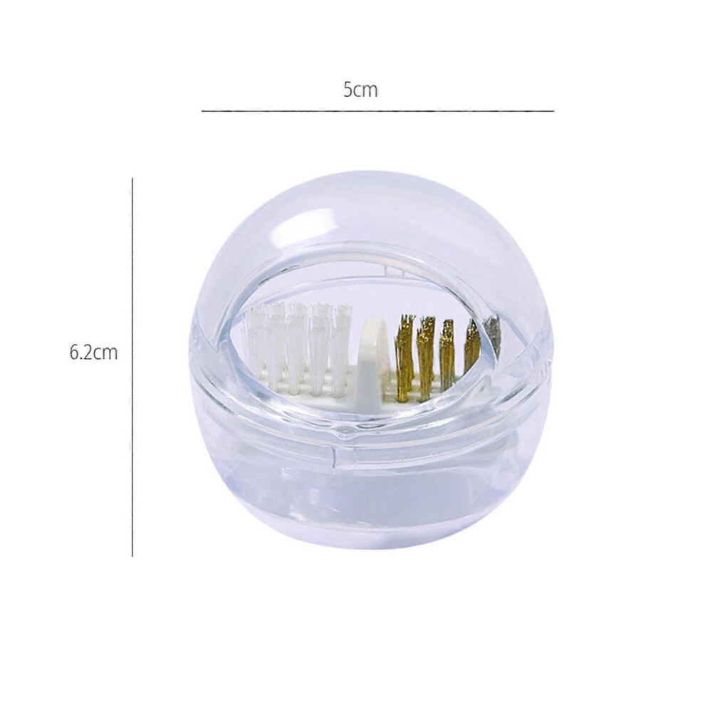 (As show, One size) Nail Drill Bits Cleaner Nail Polishing Grinding Heads Cleaning Box Soft Bristle Pure Copper Hard Cle