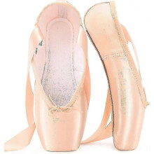 Ballet Pointe Shoes Pink Professional Dance Shoes with Sewn Ribbon And Silicone Gift