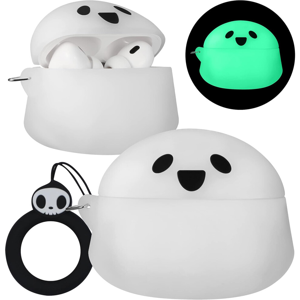 AirPods Pro 2019/Pro 2 Case 2022 Apple Cartoon Cute Kawaii Silicone Case Character Cover Cool, Unique, Fashionable, Fun Ghost-image-OPC-PH59CT7-NEW