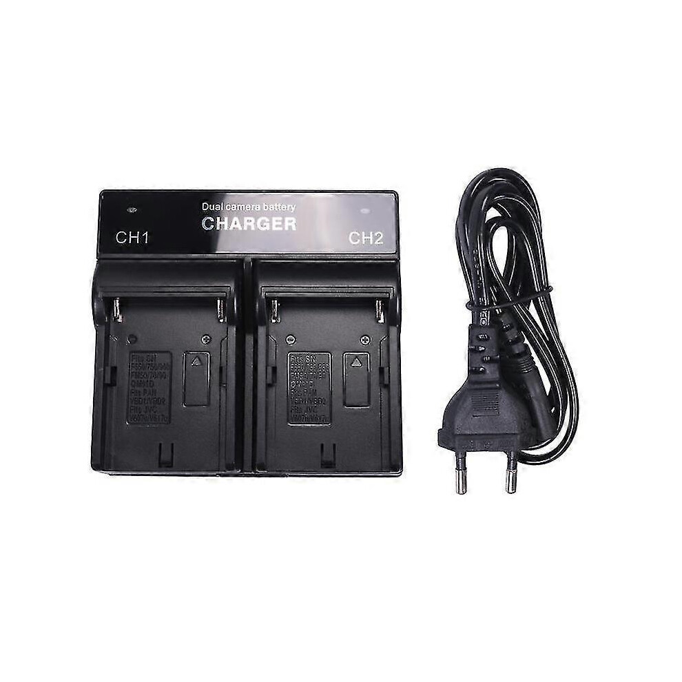 Chargeur de batterie à double canal pour batterie Np - F970 F750 Qm91d Fm50 Fm500h Fm55h F960