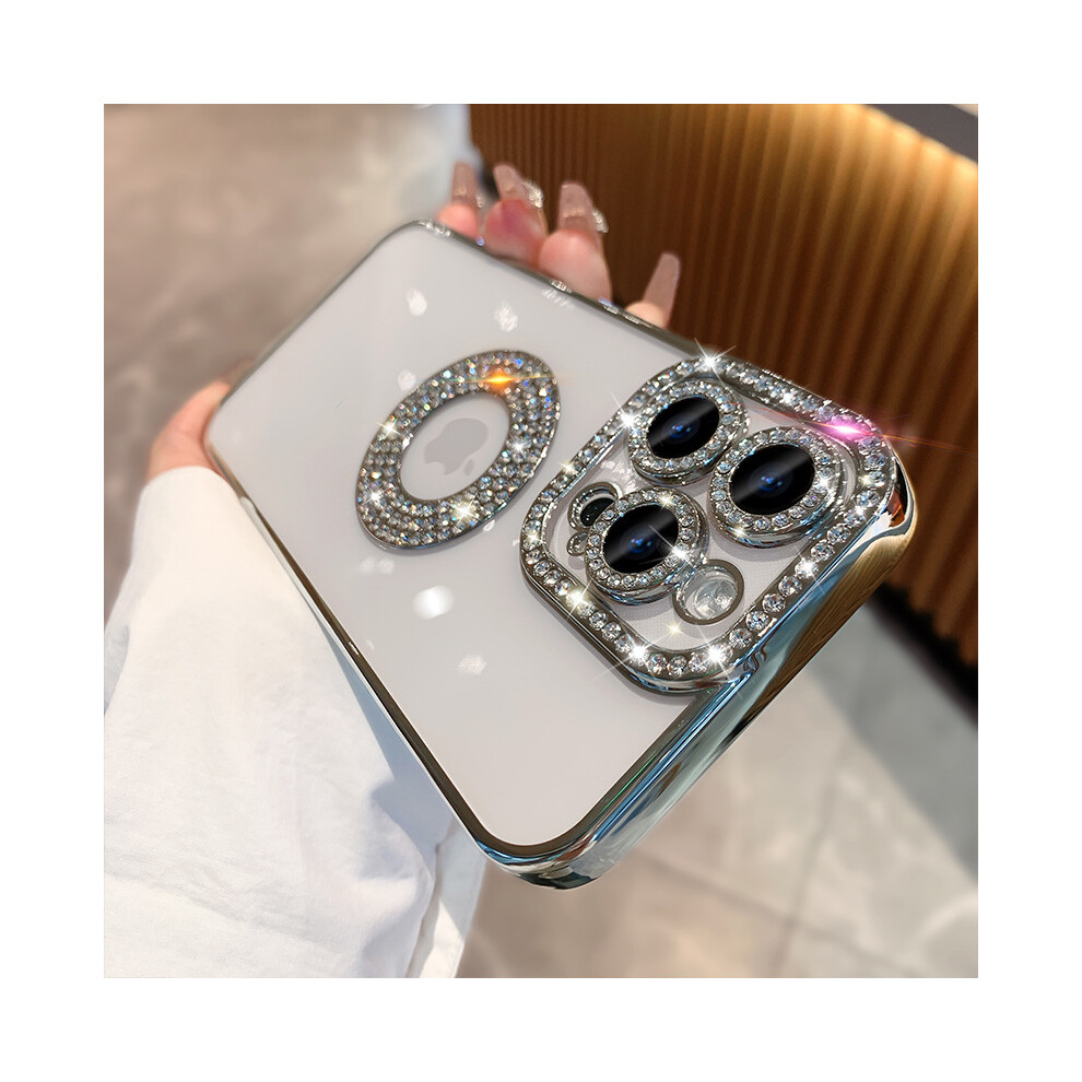 Iphone 13 Case,Luxury Glitter Bling Sparkly Diamond Rhinestone Bumper Camera Lens Protection Transparent Clear Soft Shockproof Cover 7770198159448