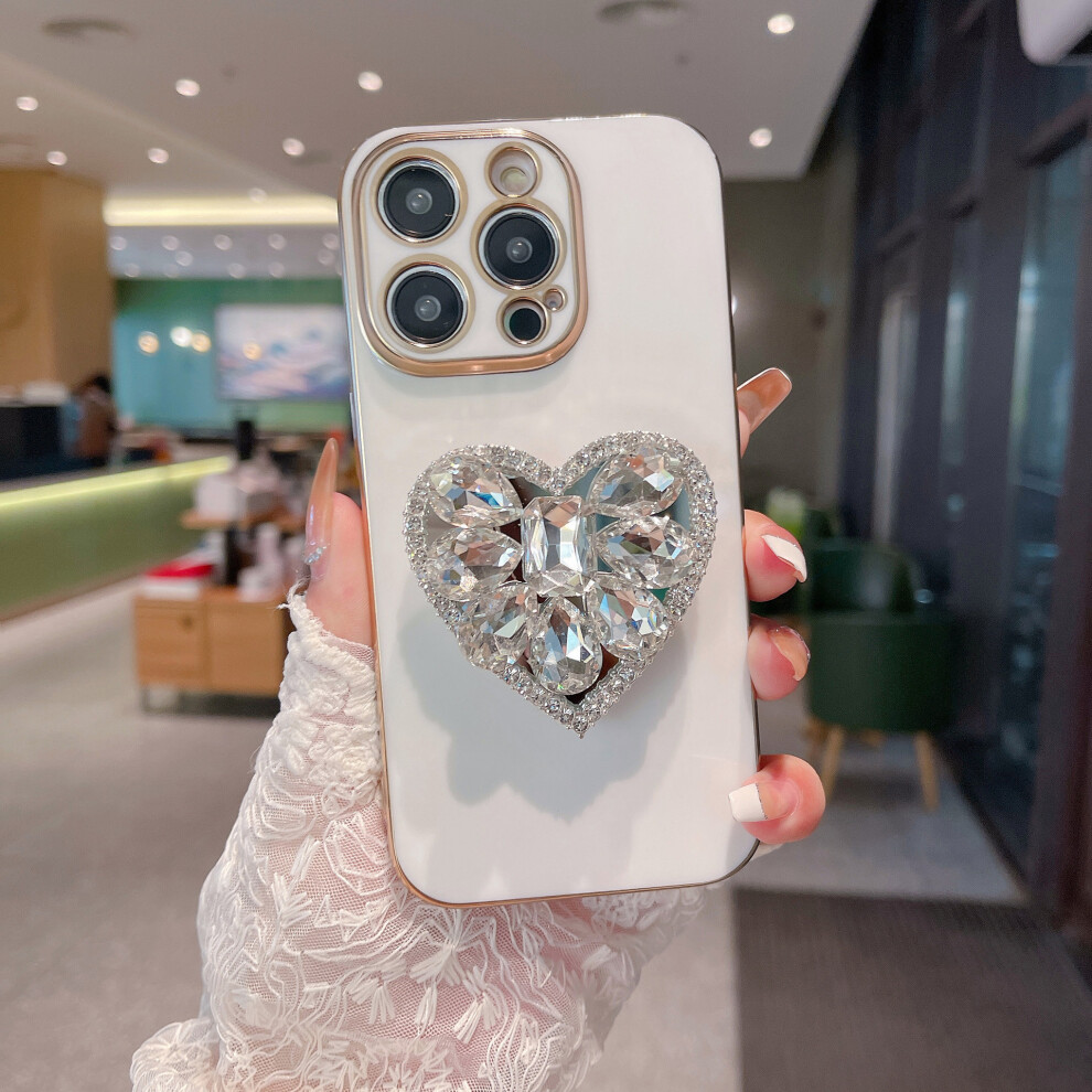 Iphone 13 Luxury Case Heart Diamond Cute Glitter Bling Slim Thin Tpu Flexible Protective Phone Case 7770198159585