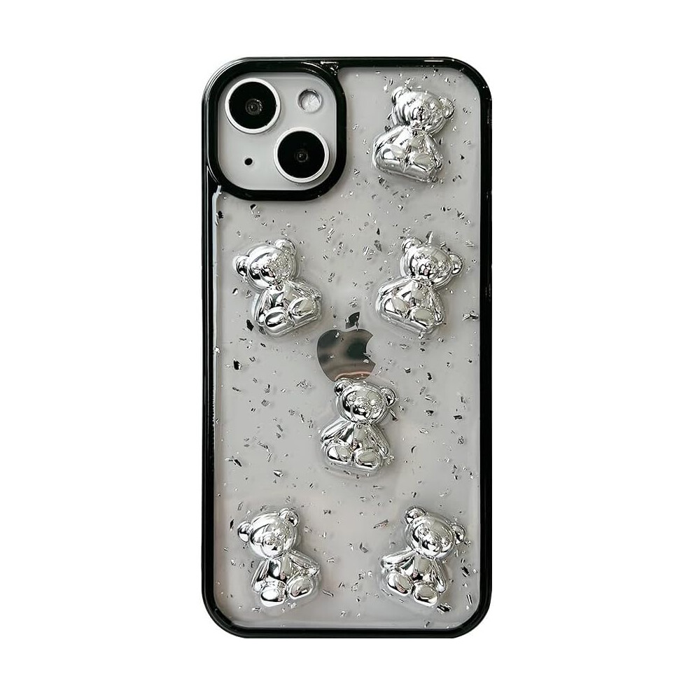 Iphone 13 Case Cute Bear 3D Twinkle Y2k Glitter Spark Luxury Girly Aesthetic Personalized Design For Women Girls Transparent Epoxy Tpu Case 7770198160246