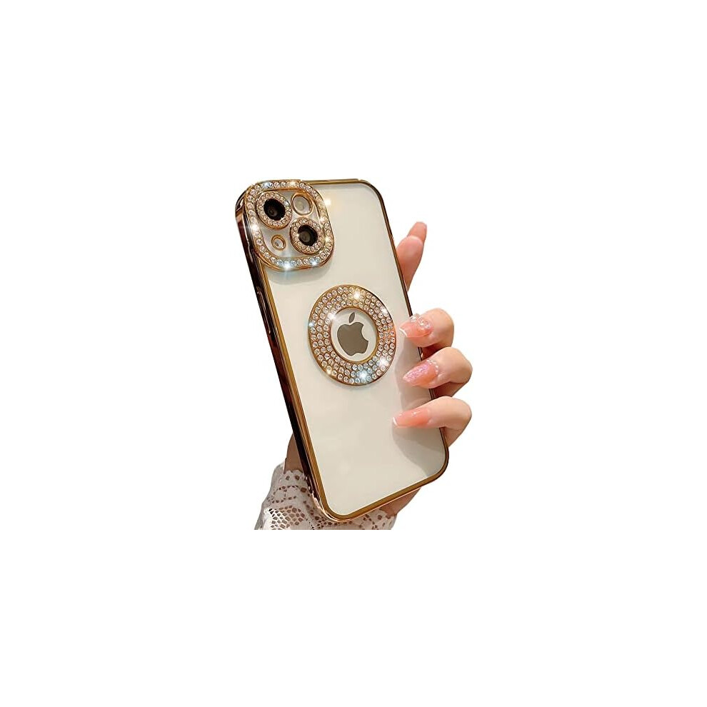 Iphone 13 Case,Luxury Glitter Bling Sparkly Diamond Rhinestone Bumper Camera Lens Protection Transparent Clear Soft Shockproof Cover 7770198160512