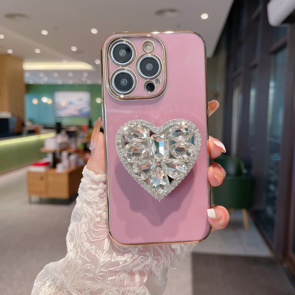 Iphone 13 Pro Max Luxury Case Heart Diamond Cute Glitter Bling Slim Thin Tpu Flexible Protective Phone Case 7770198160192