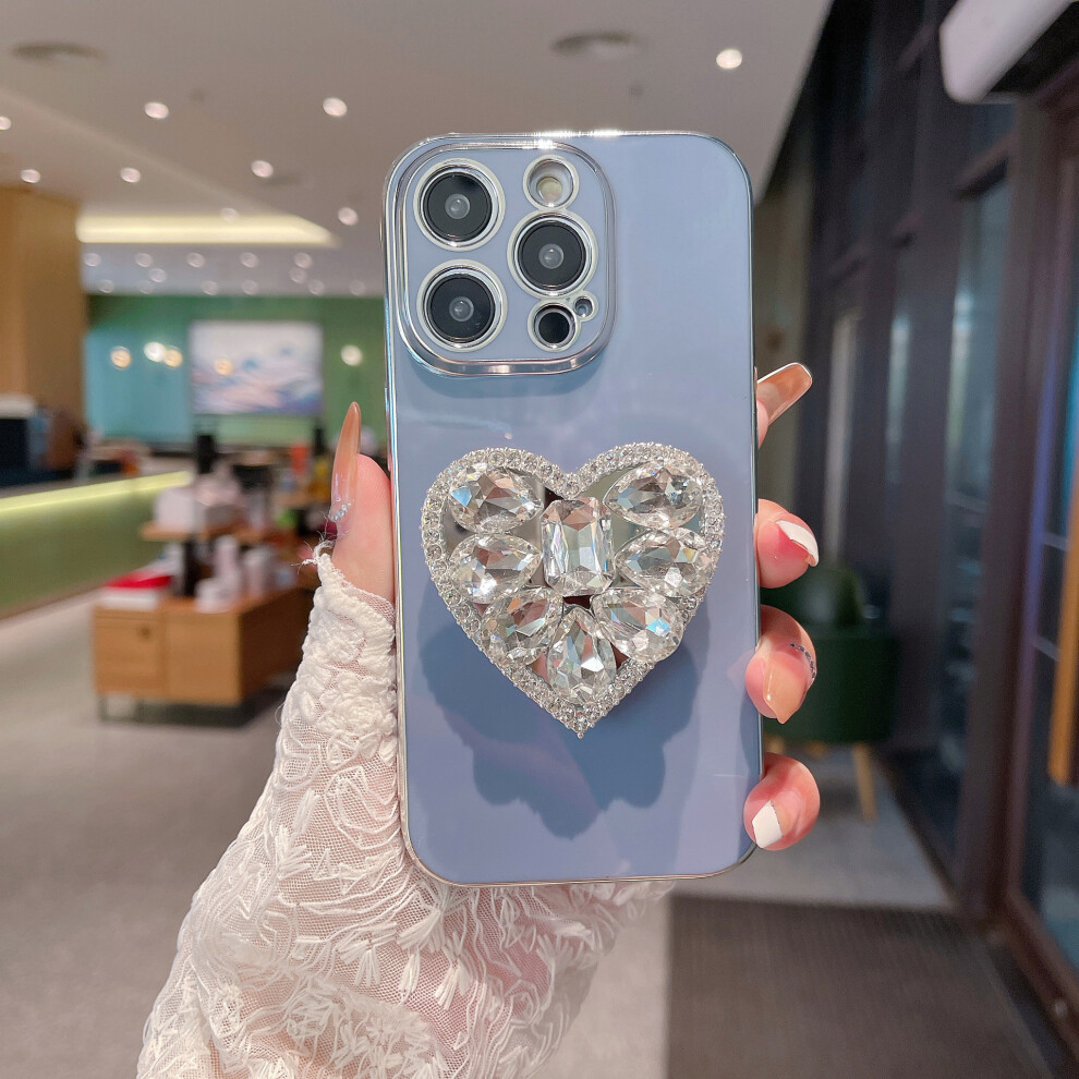 Iphone 14 Luxury Case Heart Diamond Cute Glitter Bling Slim Thin Tpu Flexible Protective Phone Case 7770198160727