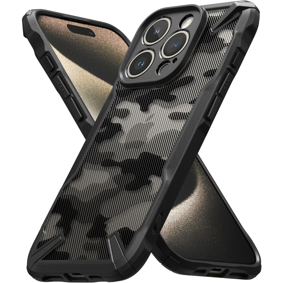 Case Compatible With Iphone 15 Pro 6.1-Inch, [Military-Grade Protection] Advanced Protection Pc + Tpu Bumper Phone Cover - Camo Black 7770198162240