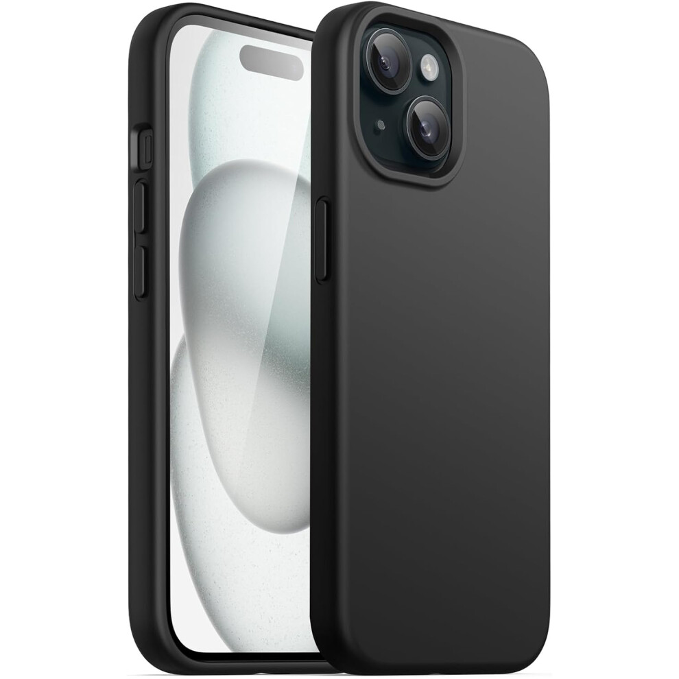Silicone Case For Iphone 15 6.1-Inch, Silky-Soft Touch Full-Body Protective Phone Case, Shockproof Cover (Black) Black 7770198162639